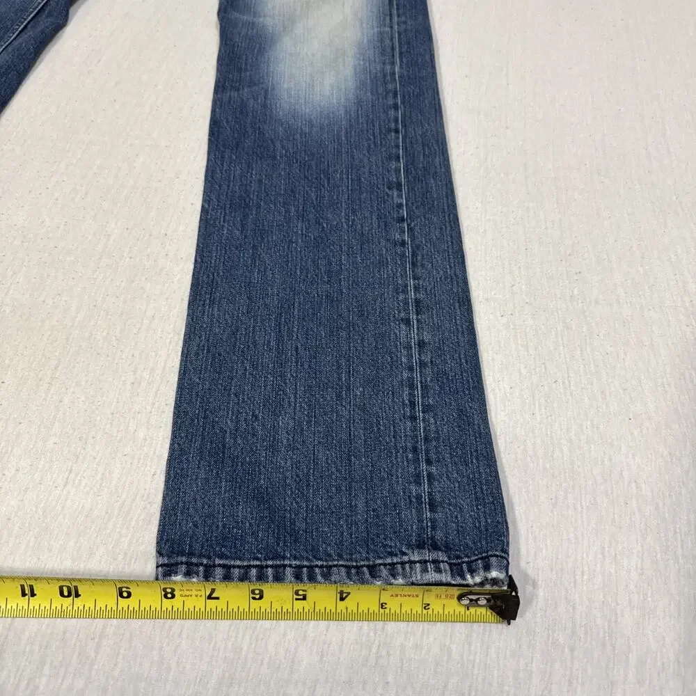 Diesel Larkee Mens 31x34 Regular Straight Blue Jeans Distressed Nice Fade EUC